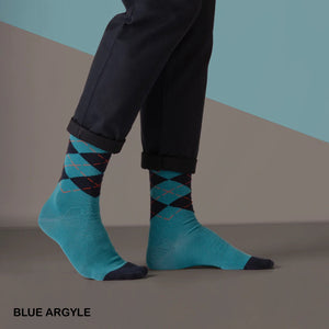 Snug Socks - Blue Argyle