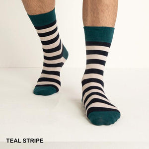 Snug Socks - Teal Stripe