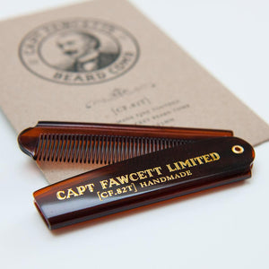 Captain Fawcett's Folding Pocket Beard Comb (CF.82T)
