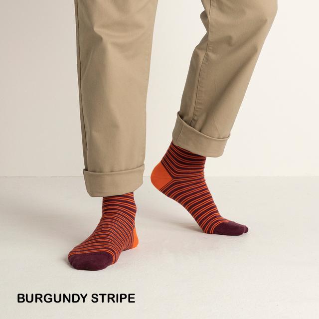 Snug Socks - Burgundy Stripe